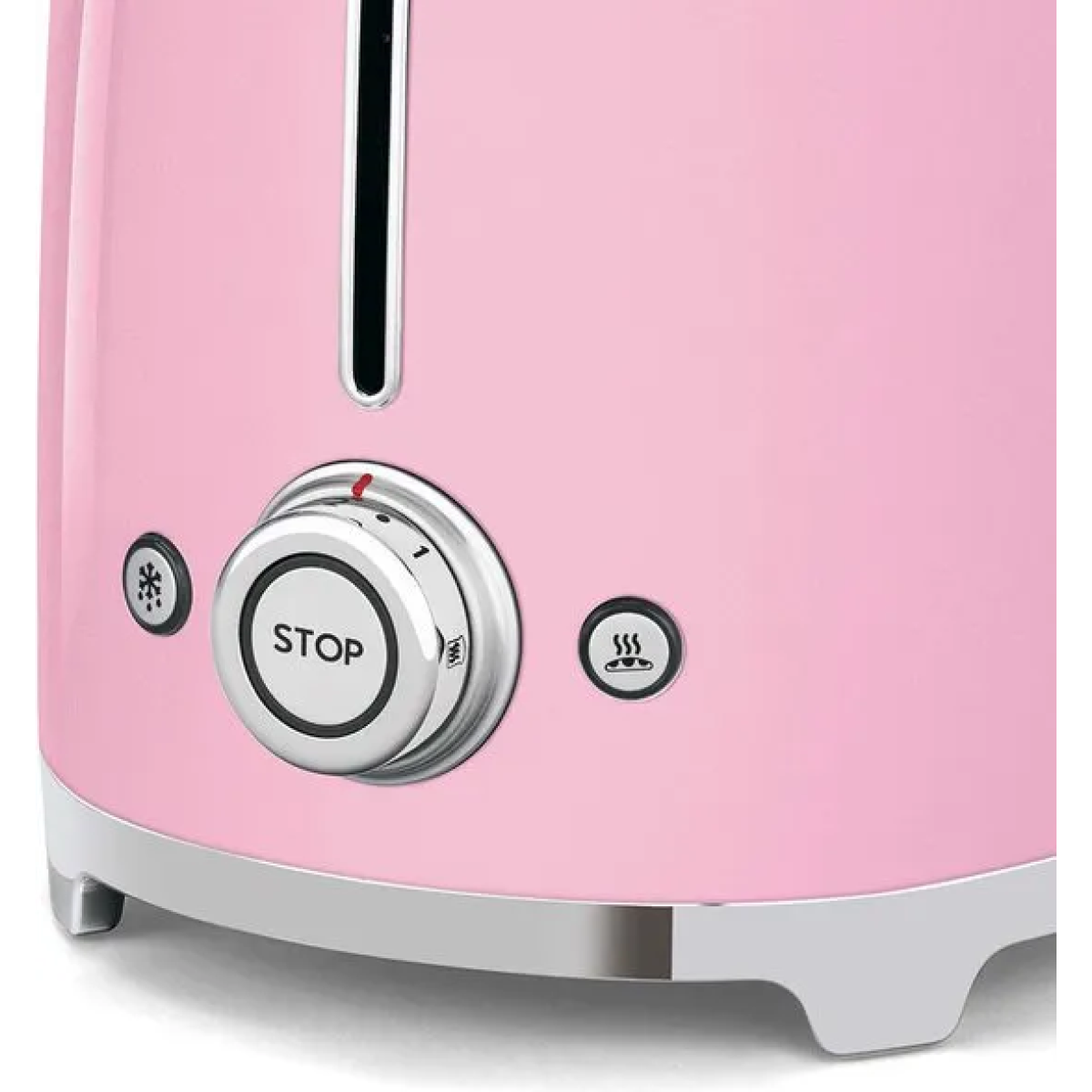 smeg tsf02pkeu - broodrooster - roze - 2x4 - 1500w - 6 niveaus