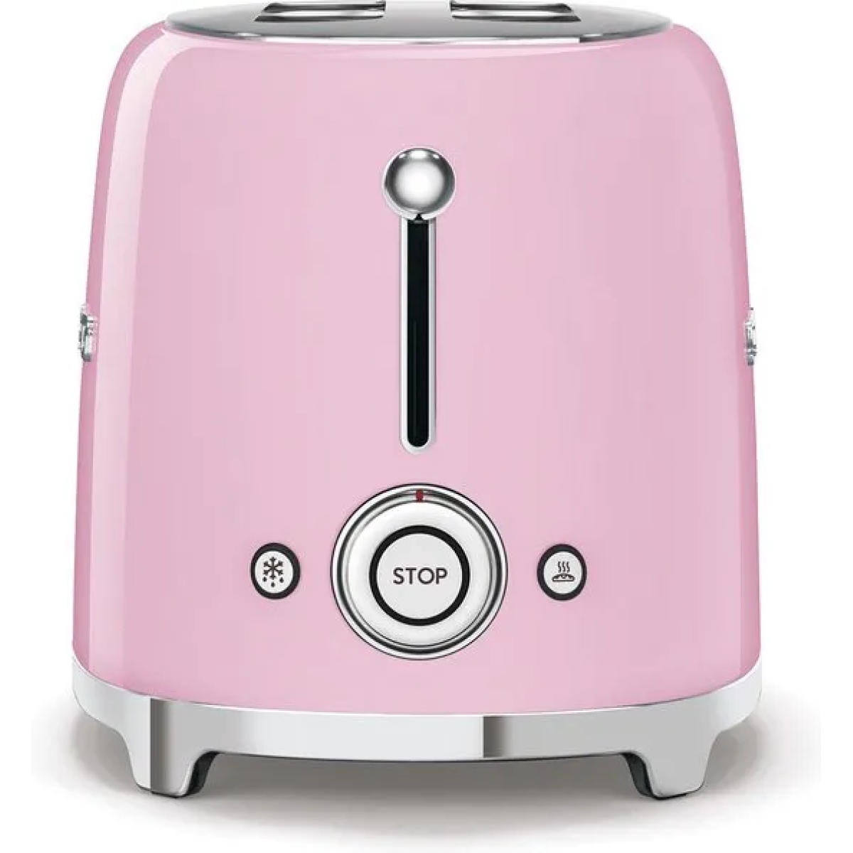 smeg tsf02pkeu - broodrooster - roze - 2x4 - 1500w - 6 niveaus