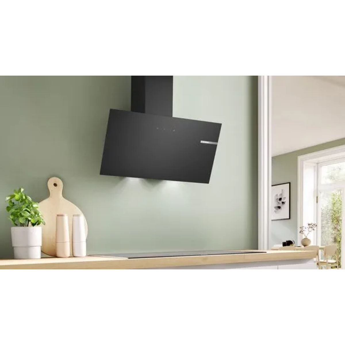 bosch dwk85dk60 - serie 2 - afzuigkap - wandshouwkap - 80 cm - motor met laag geluidsniveau - ledverlichting - zwart