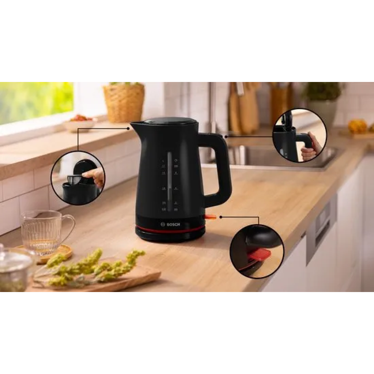 bosch twk3m123 mymoment - waterkoker - zwart