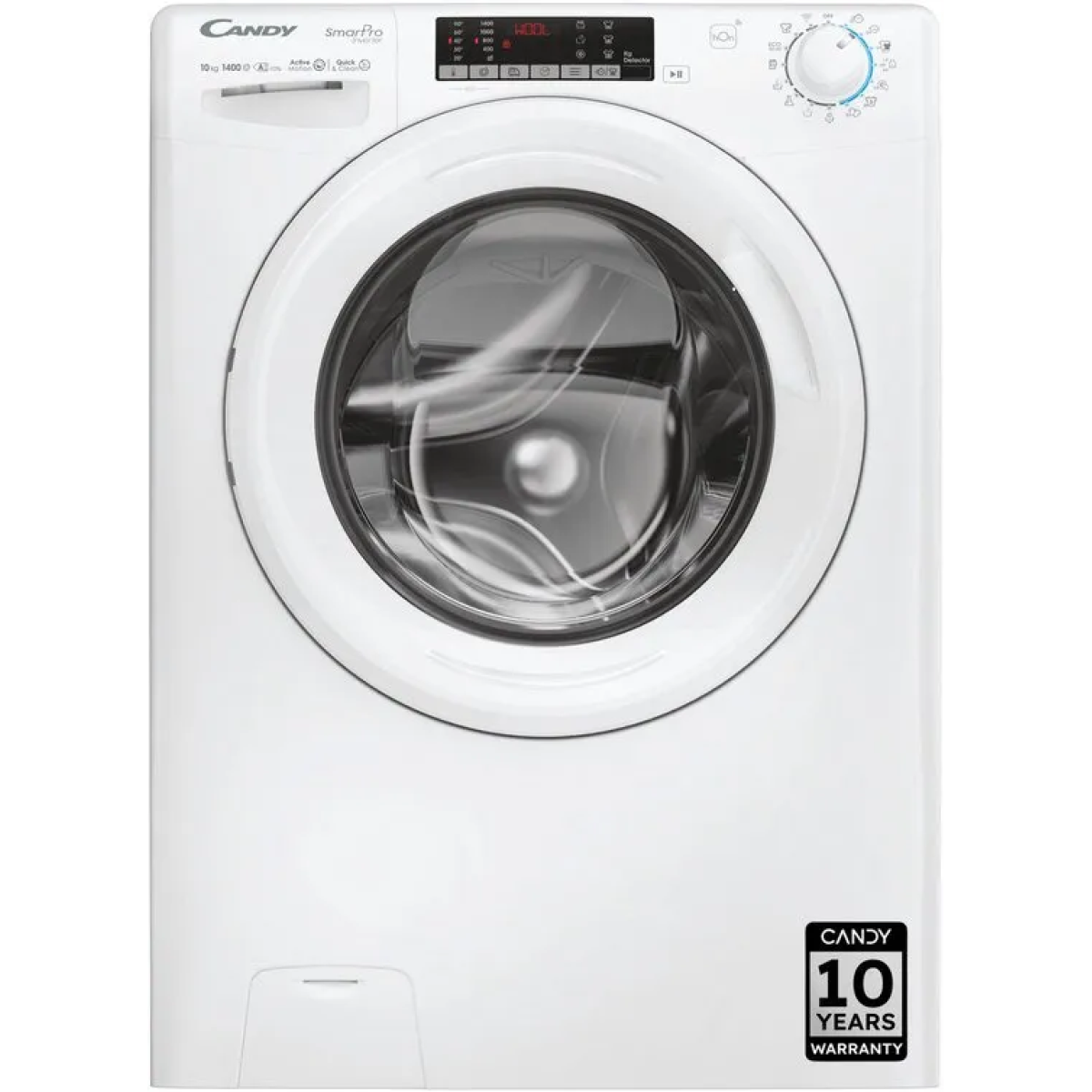 candy smart pro inverter co 4104twm/1-s wasmachine voorbelading 10 kg 1400 rpm wit