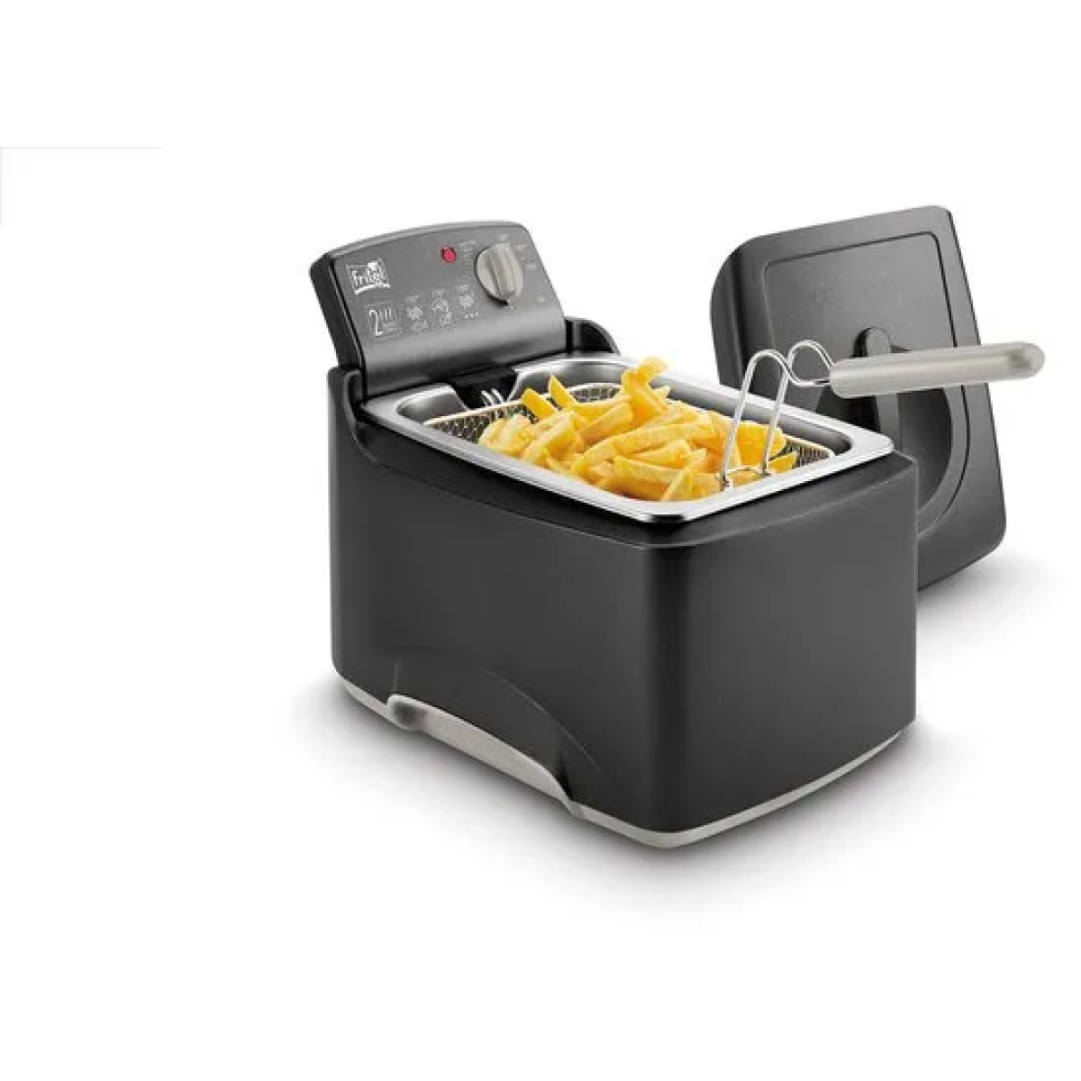 FRITEL Frituurpan - Turbo SF® 4176 - Frietketel met Antistofdeksel - Friteuse voor Olie + Vast Vet - 2-4 pers. Frituurketel - 2300W - 3L - Mat Zwart fritel frituurpan - turbo sf® 4176 - frietketel met antistofdeksel - friteuse voor olie + vast vet - 2-4 pers. frituurketel - 2300w - 3l - mat zwart