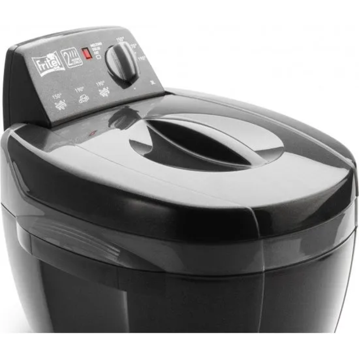 fritel frituurpan - turbo sf® 4209 - frietketel met antistofdeksel - friteuse voor olie + vast vet - 2-4 pers. frituurketel - 2300w - 3l - rond - retro