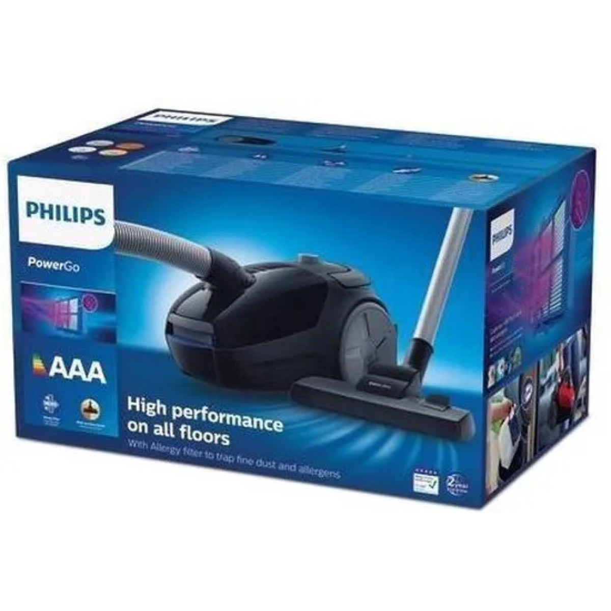 philips powergo fc8241/09 - stofzuiger met zak