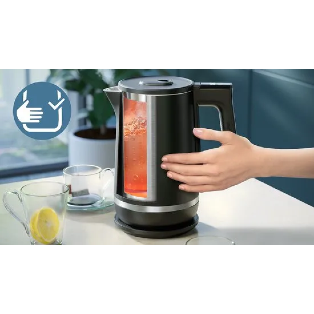 philips versuni 7000 waterkoker zwart one size / eu plug