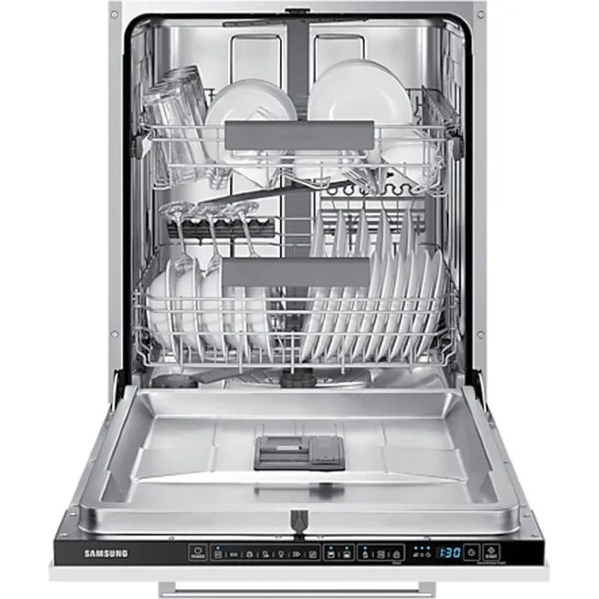 samsung inbouw vaatwasser dw60a6082bb - auto open drogen - hygiëne care