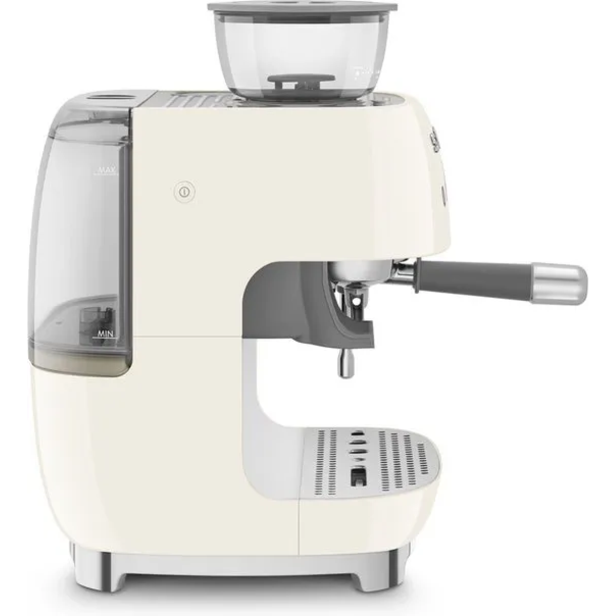 smeg egf03creu - espressomachine met geïntegreerde bonenmaler - crème