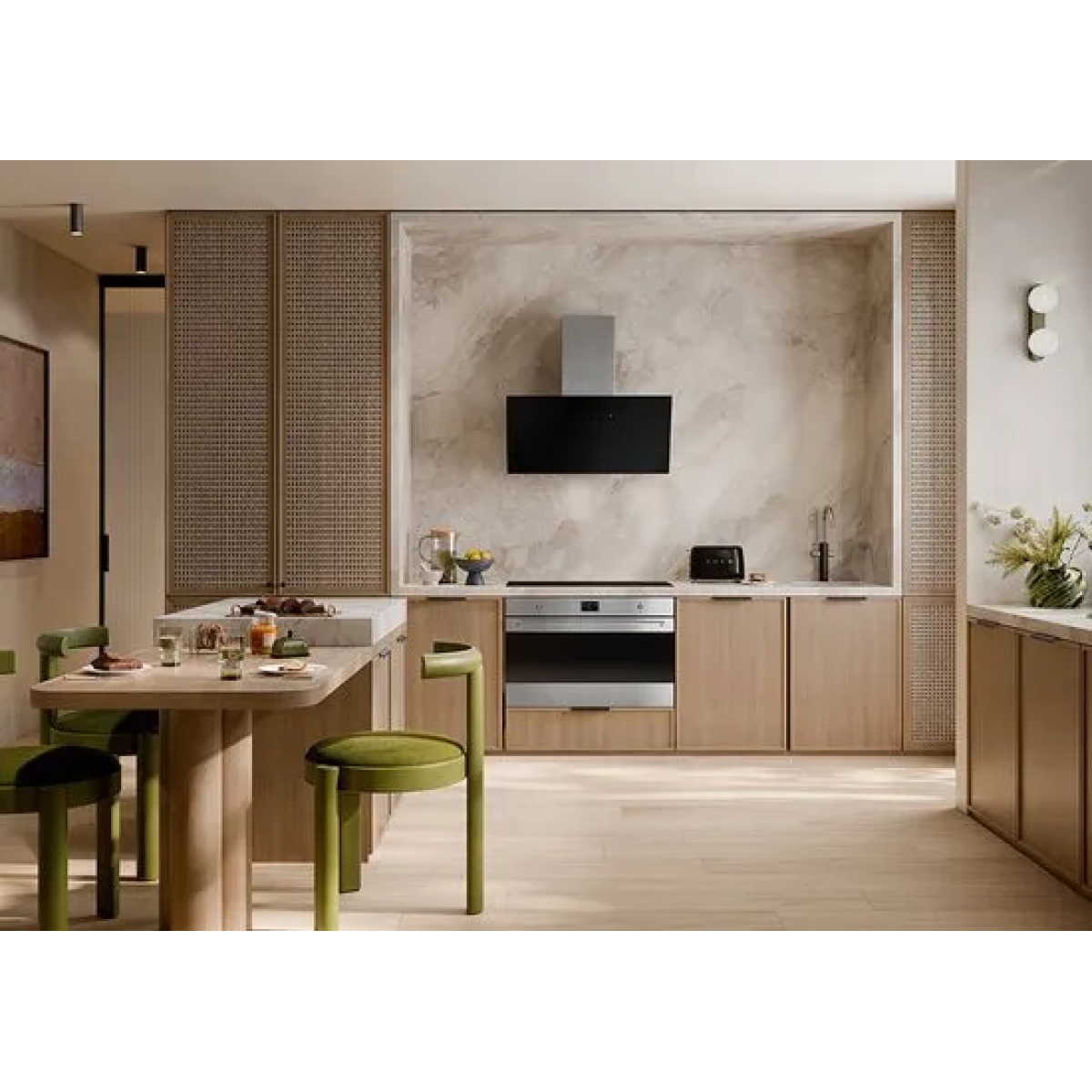 smeg tsf01bleu - broodrooster - zwart - 2x2 - 950w - 6 niveaus