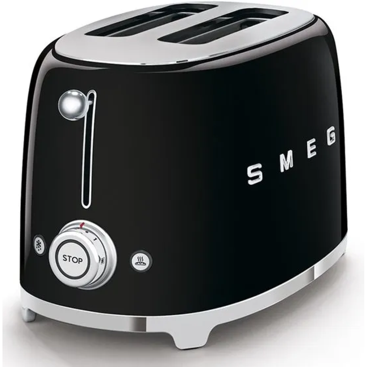 smeg tsf01bleu - broodrooster - zwart - 2x2 - 950w - 6 niveaus