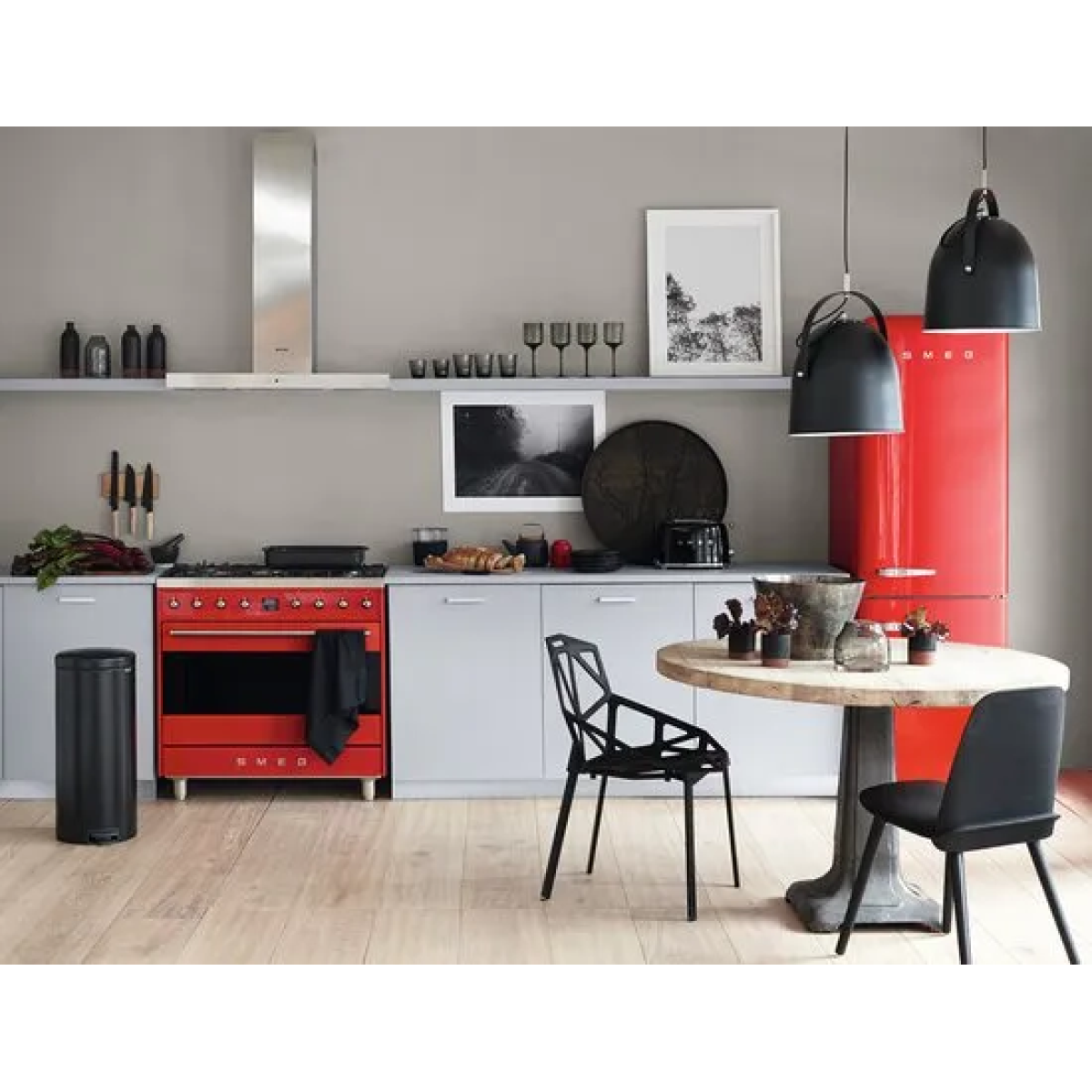 smeg tsf01bleu - broodrooster - zwart - 2x2 - 950w - 6 niveaus