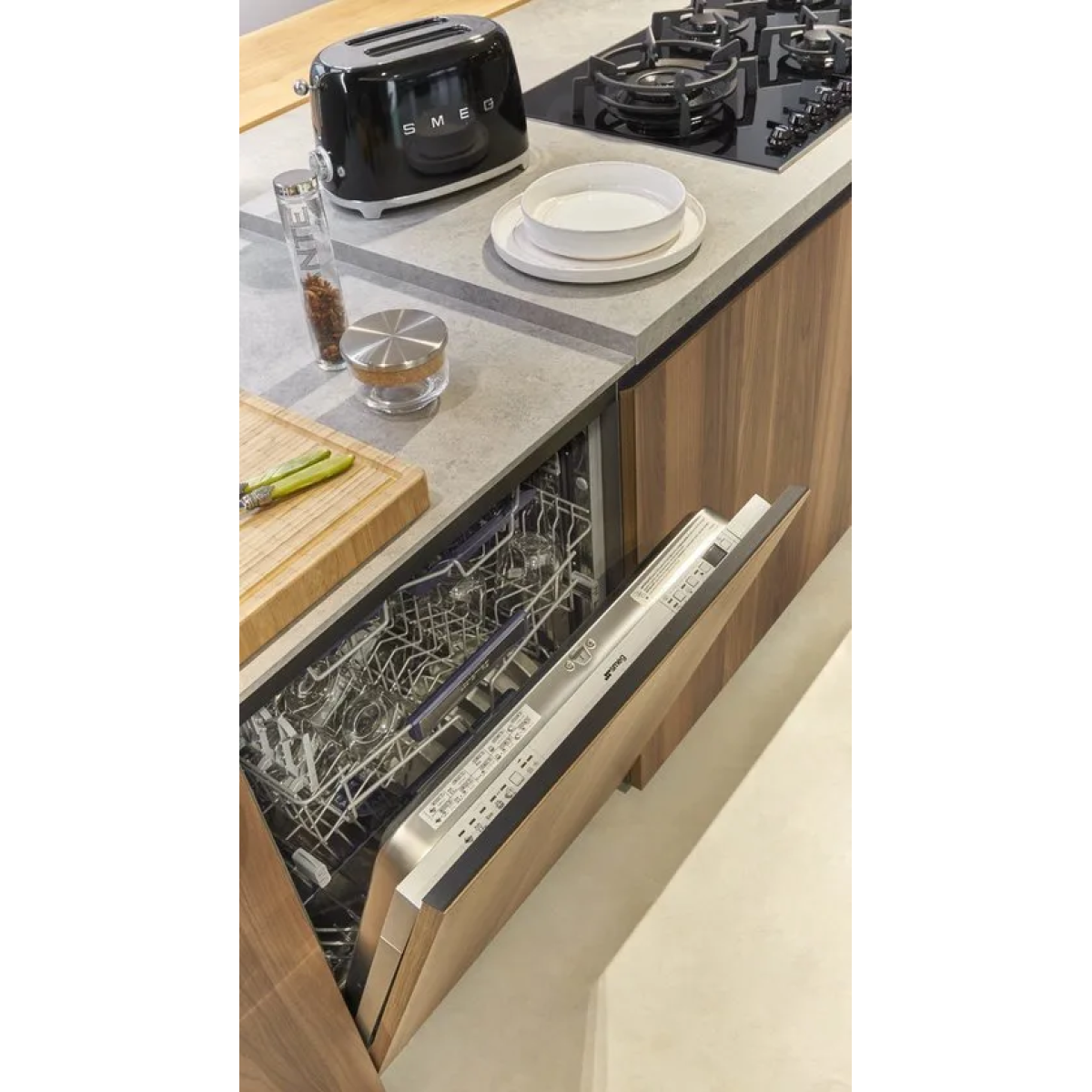 smeg tsf01bleu - broodrooster - zwart - 2x2 - 950w - 6 niveaus