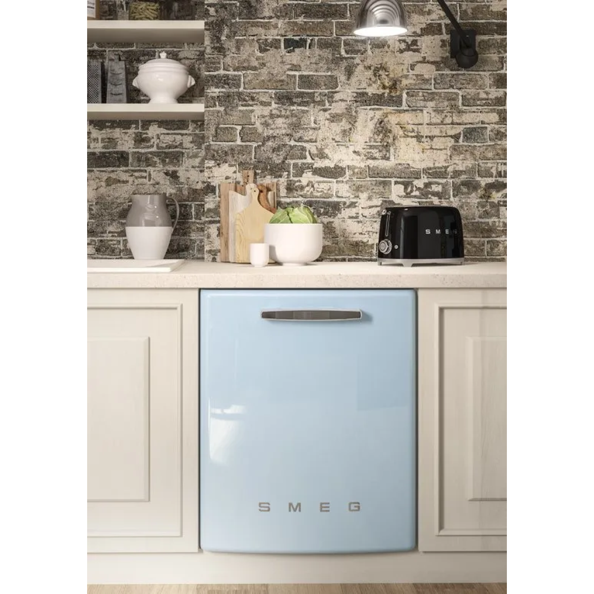 smeg tsf01bleu - broodrooster - zwart - 2x2 - 950w - 6 niveaus