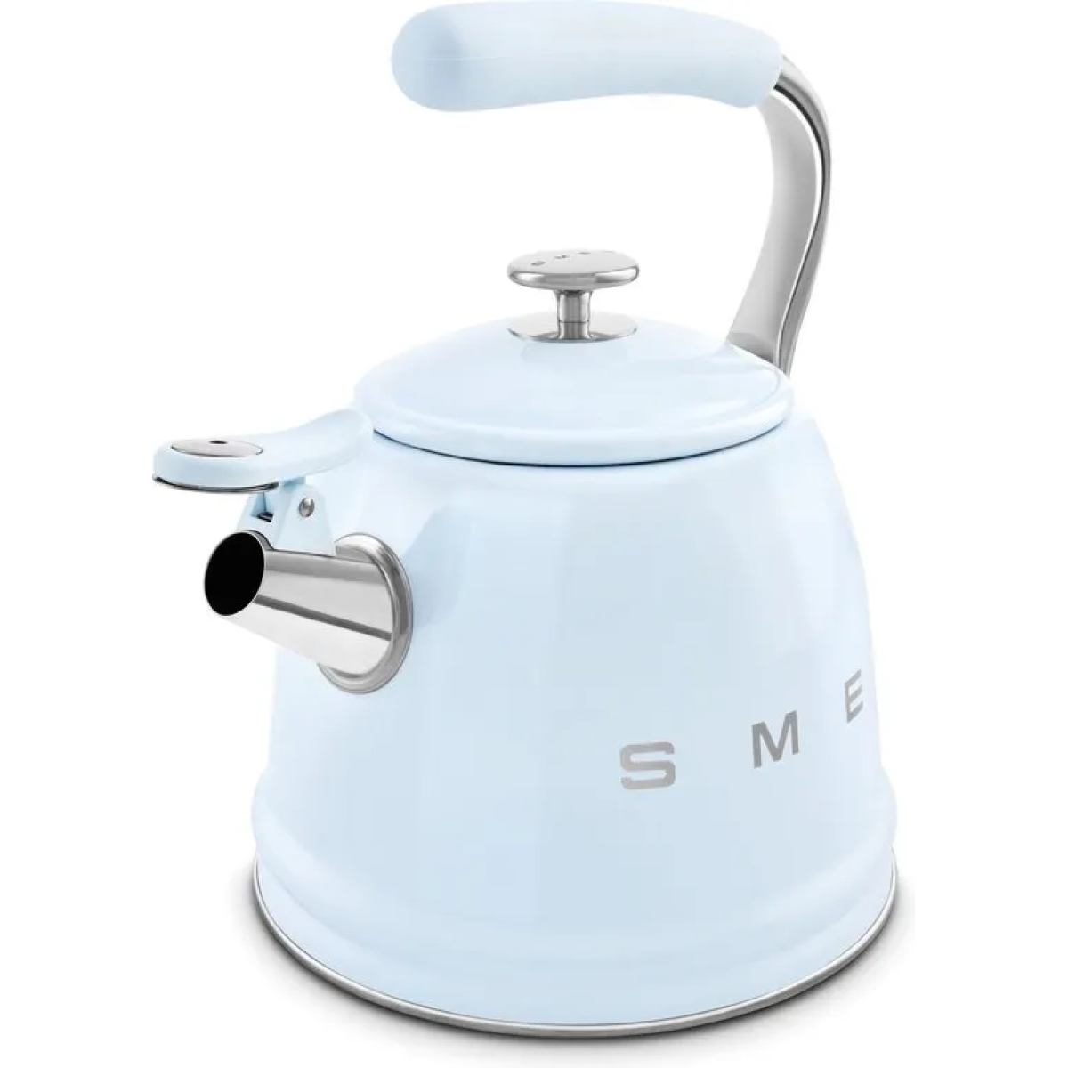 smeg wkf01pb - fluitketel - pastelblauw - 2.3 liter