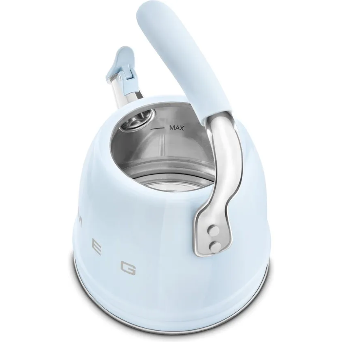 smeg wkf01pb - fluitketel - pastelblauw - 2.3 liter