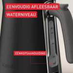 Tefal Collection KI6668 - Waterkoker - 1,7L - Stijlvol Retro Design - 1-kopsindicator - Automatische Uitschakeling - 2400W - Zwart