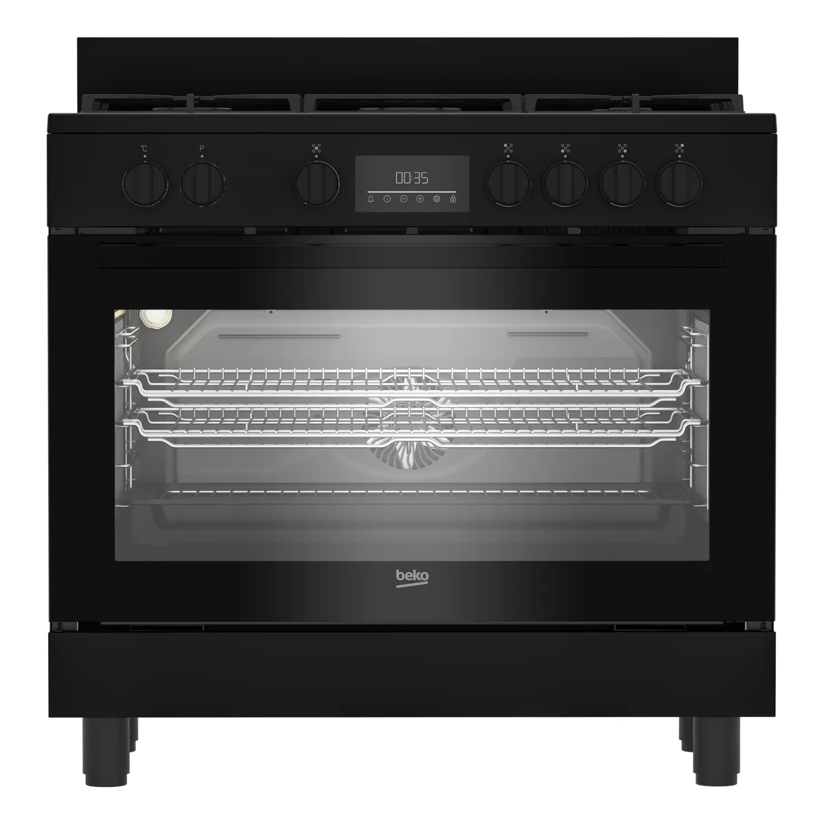 beko bgm 11226 eb kookplaat a+ electrisch gaskookplaat zwart