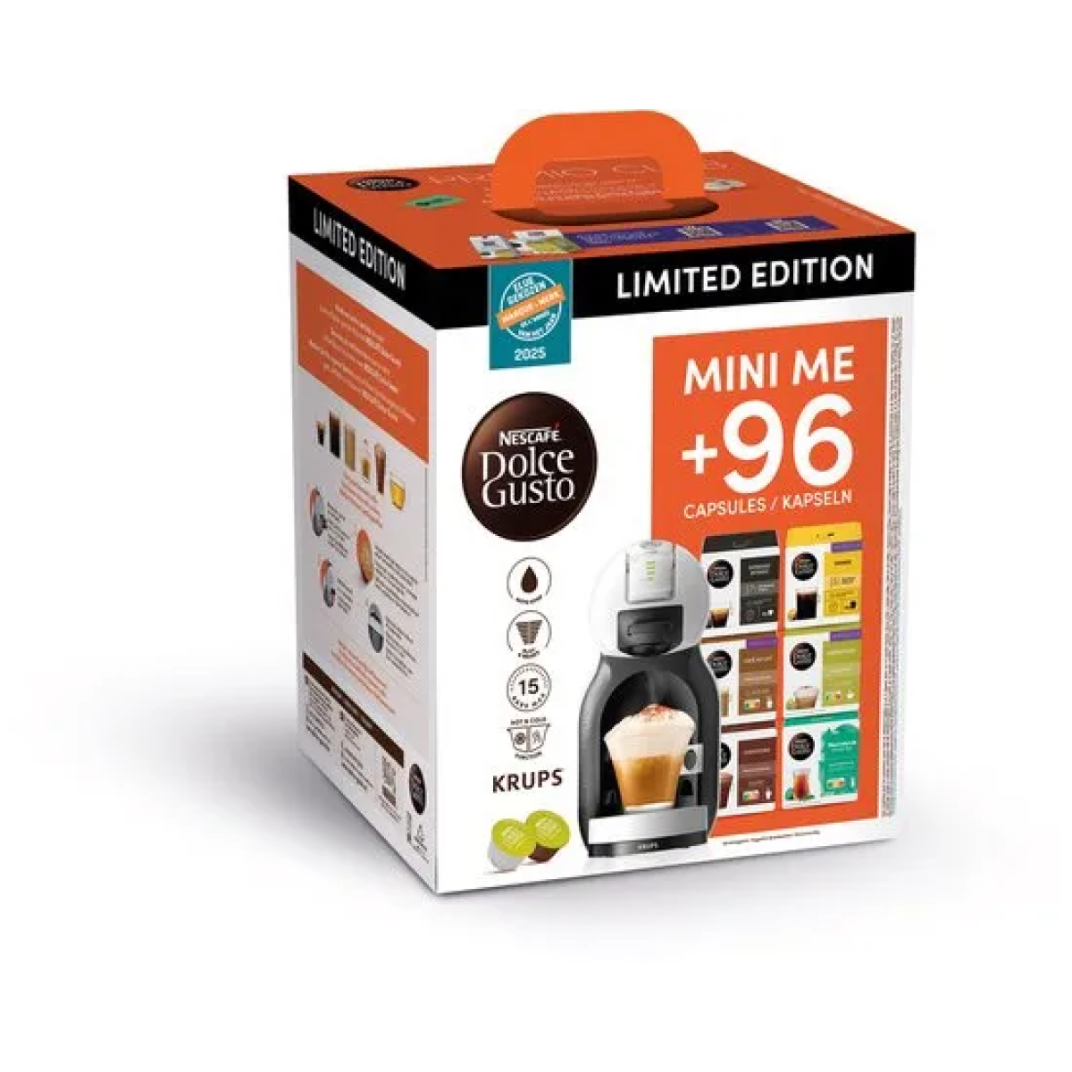 krups dolce gusto mini me yy5816fd - koffiecupmachine – bundel met 96 capsules