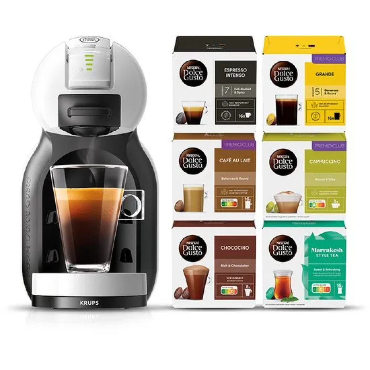 Krups Dolce Gusto Mini Me YY5816FD - Koffiecupmachine – Bundel met 96 capsules krups dolce gusto mini me yy5816fd - koffiecupmachine – bundel met 96 capsules