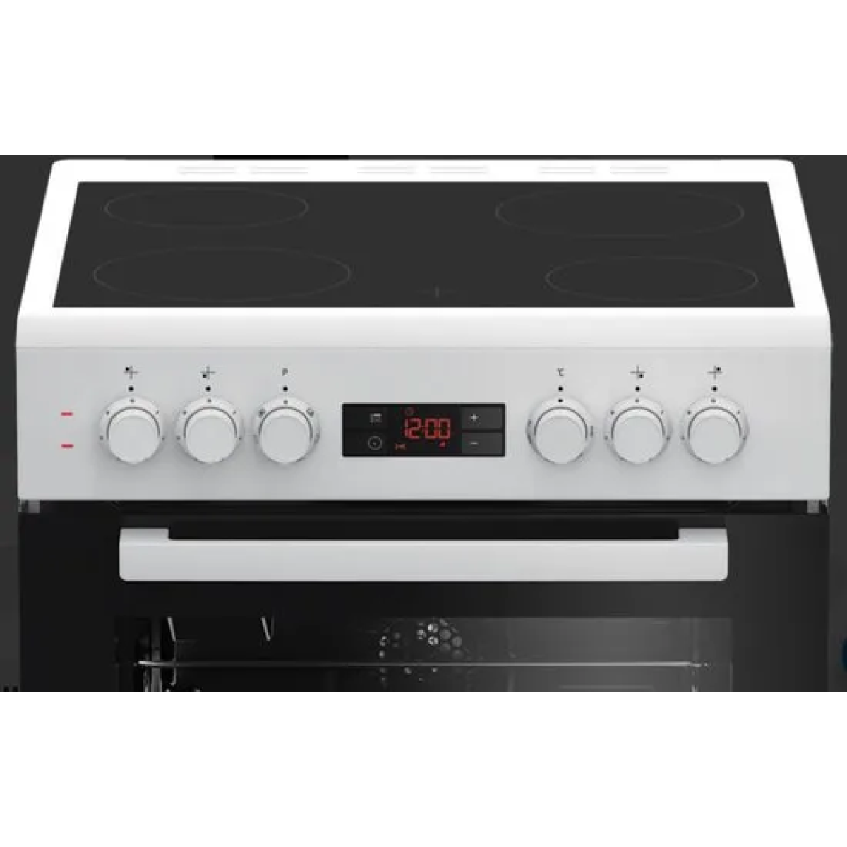 beko fse67300wcs - vrijstaande vitrokeramische fornuis - stoomreiniging - hetelucht oven