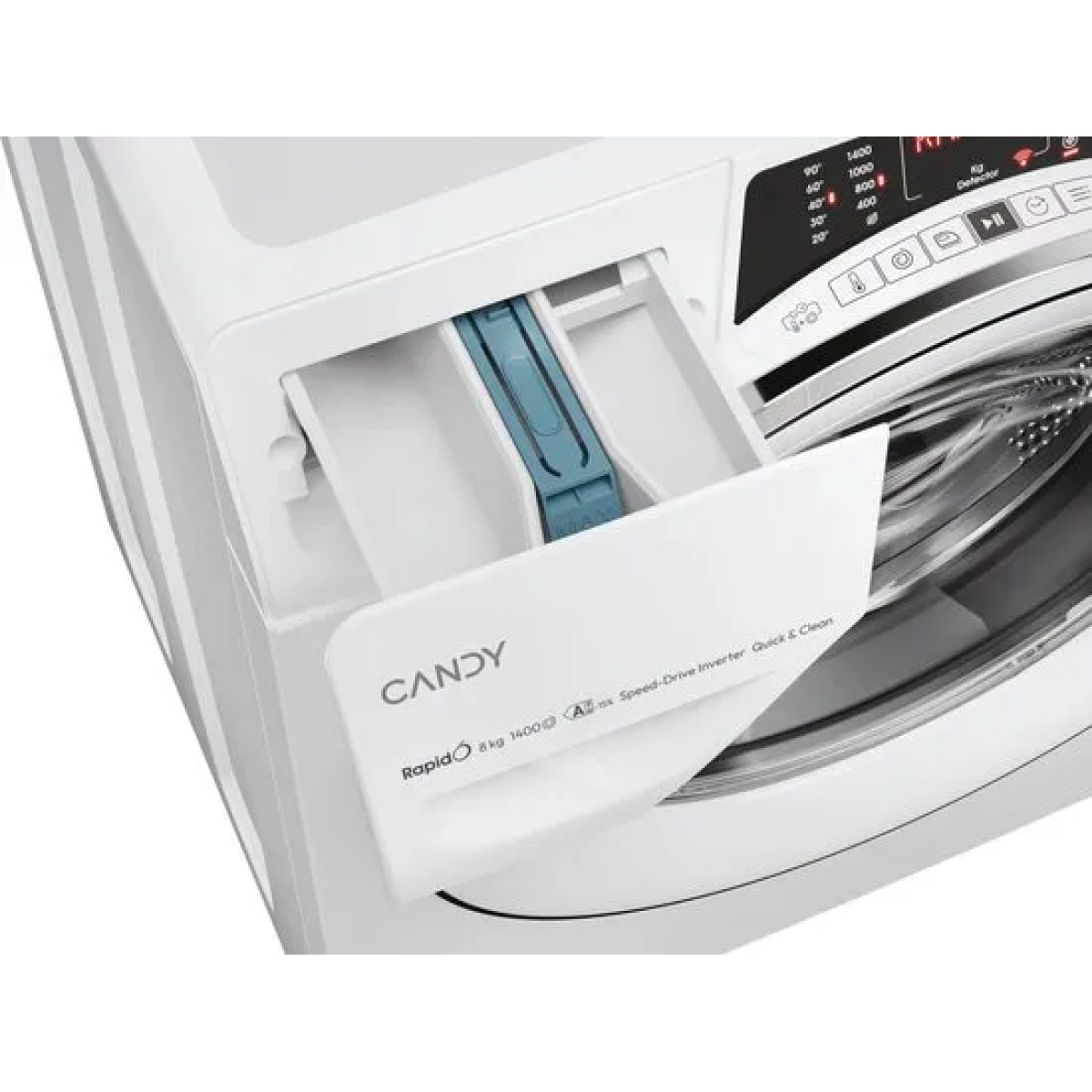 candy rapidó ro 486dwmc7/1-s wasmachine voorbelading 8 kg 1400 rpm wit