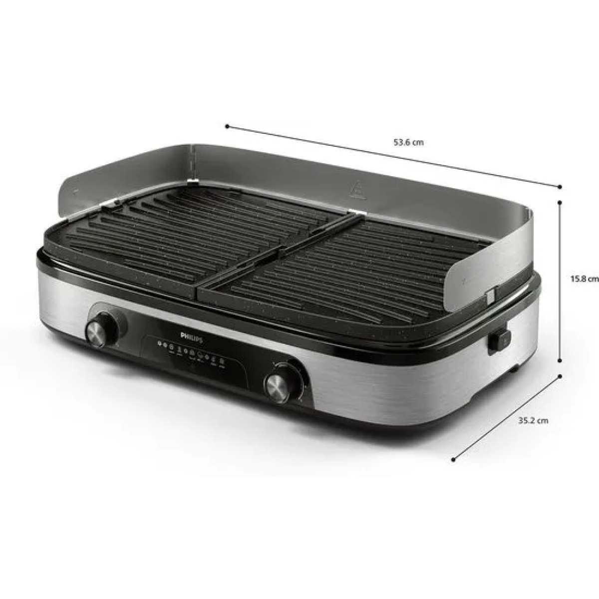 philips hd6222/90 grillplaat zwart