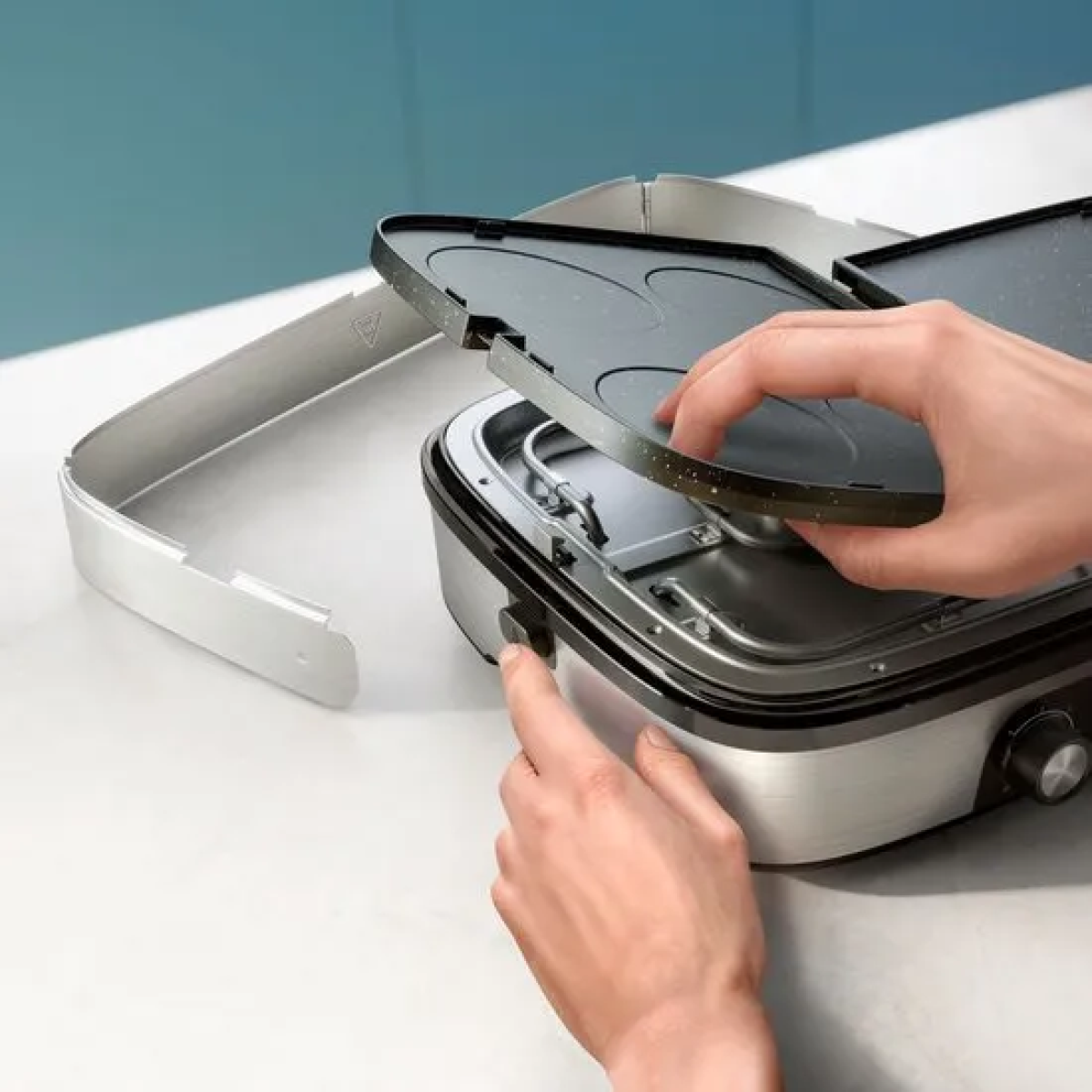 philips hd6222/90 grillplaat zwart