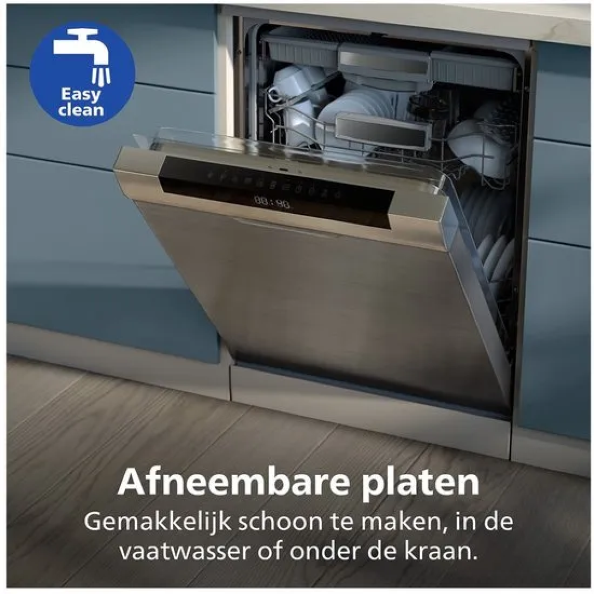 philips hd6222/90 grillplaat zwart