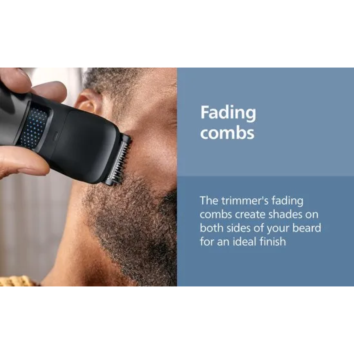 philips series 7000 baardtrimmer mannen - 4 trimkammen - dockingstation- waterproof - haaropvangsysteem - opbergetui - snel laden - zwart - bt7665/15