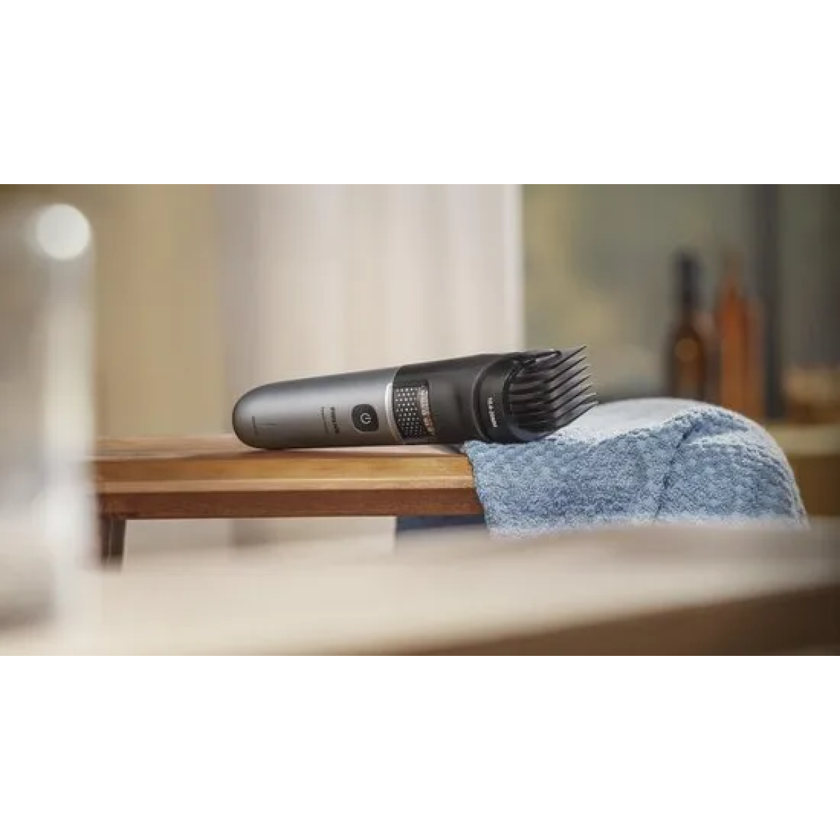 philips series 7000 baardtrimmer mannen - 4 trimkammen - dockingstation- waterproof - haaropvangsysteem - opbergetui - snel laden - zwart - bt7665/15