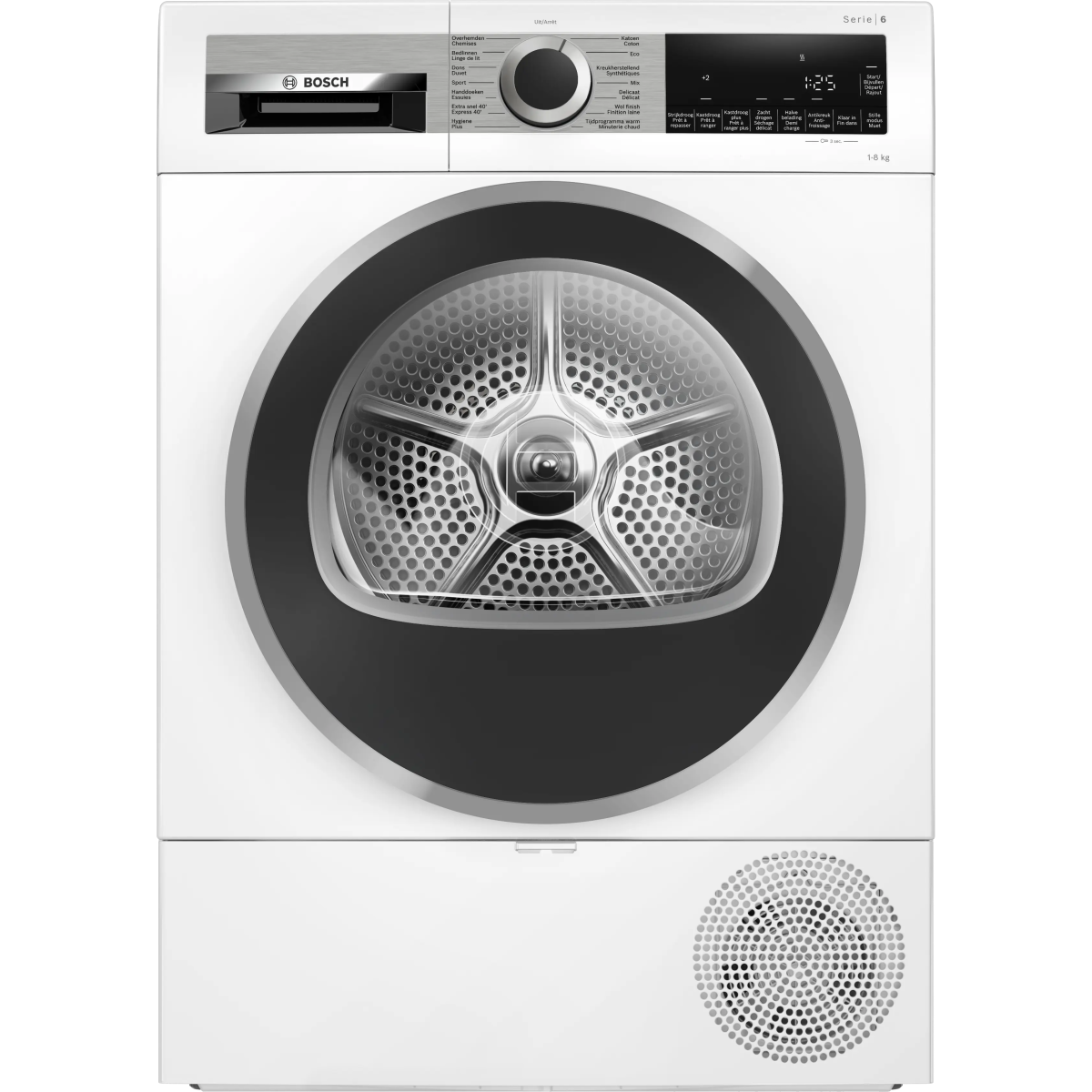 bosch wqg233dlfg serie 6 warmtepompdroger – 8 kg – energieklasse a+++ – selfcleaning condenser – stil & zuinig - afbeelding 1