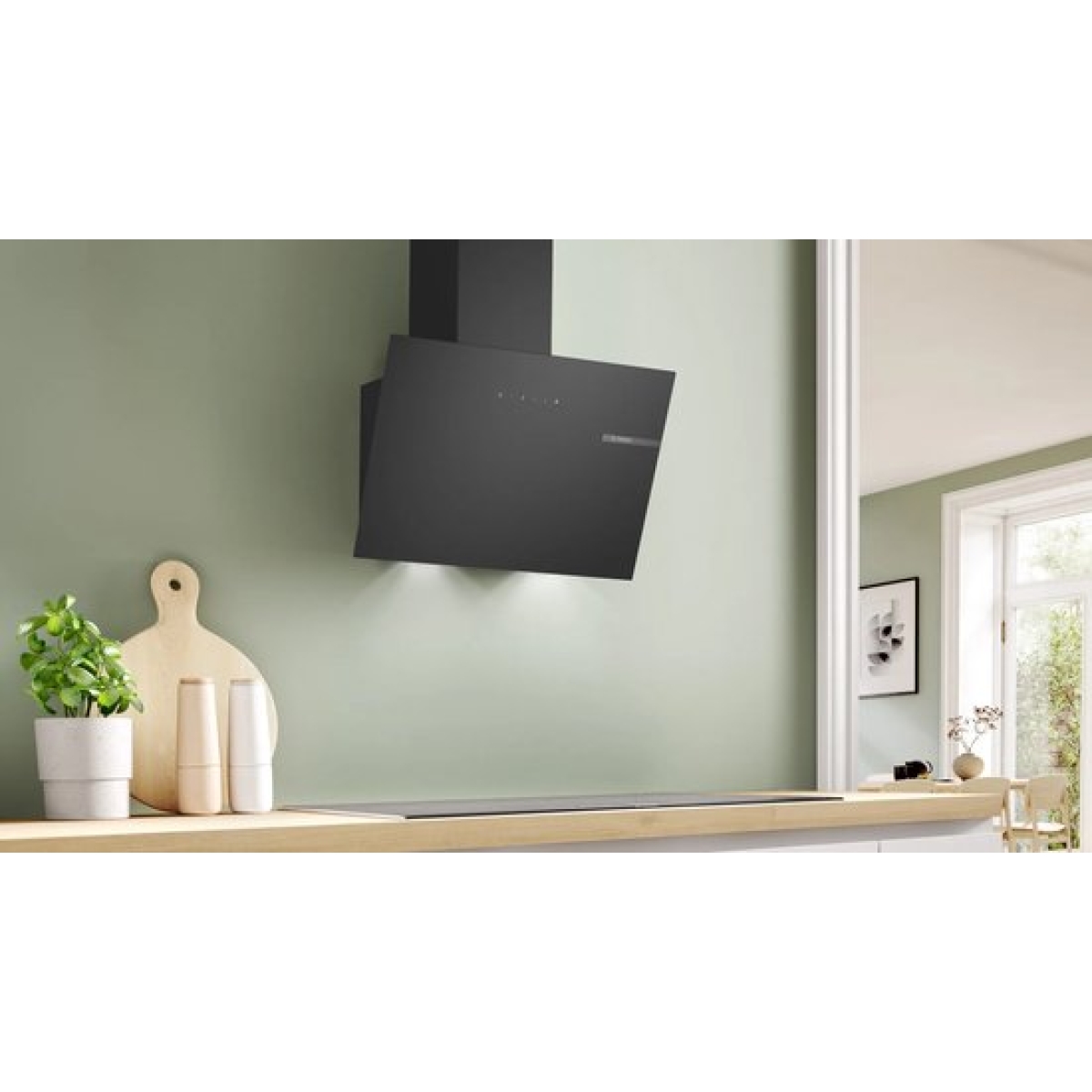 bosch serie 2 dwk65dk6k wandschouw afzuigkap – 60 cm – zwart – 3 standen – led-verlichting - afbeelding 4