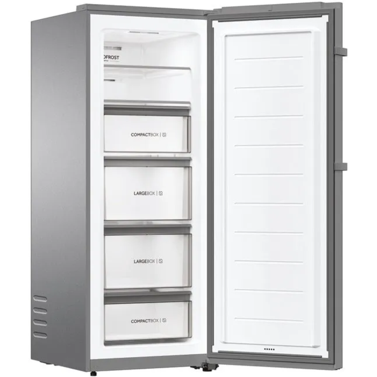 haier h4f226seh1 vrieskast – 226 liter – no frost – 6 vrieslades – rvs look – energiezuinig