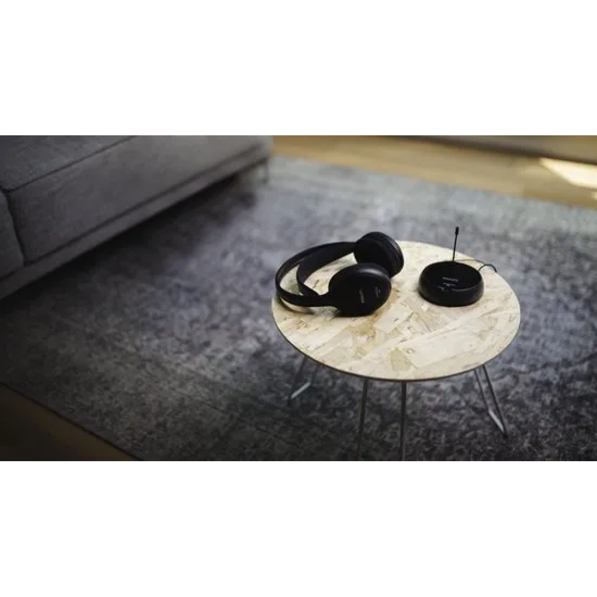 philips shc5200/10 hifi tv hoofdtelefoon draadloos over-ear (32-mm-luidspreker, draadloze fm-transmissie, zelfinstellende binnenhoofdband, lichtgewicht ontwerp, oplaadbaar), zwart