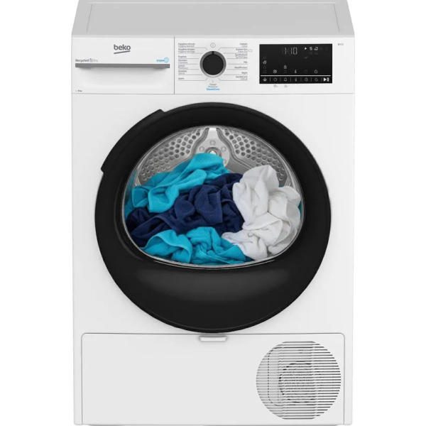 beko bm3t3824w - steamcure™ - warmtepompdroger - 8 kg