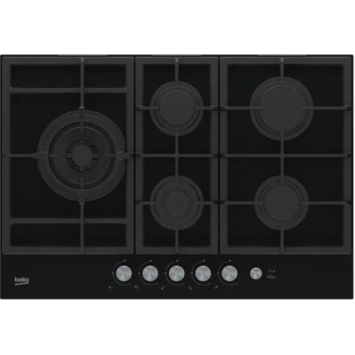 beko hill 75235 s kookplaat zwart ingebouwd gaskookplaat 5 zone(s)