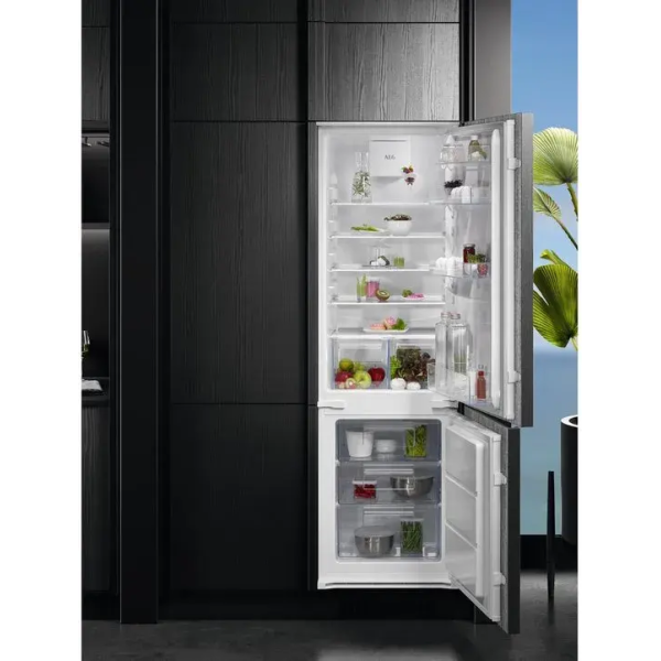 aeg osc5d181es - inbouw koel-vriescombinatie - sleepdeur - 196 l koeler - 73 l vriezer - ingebouwd - 34 db