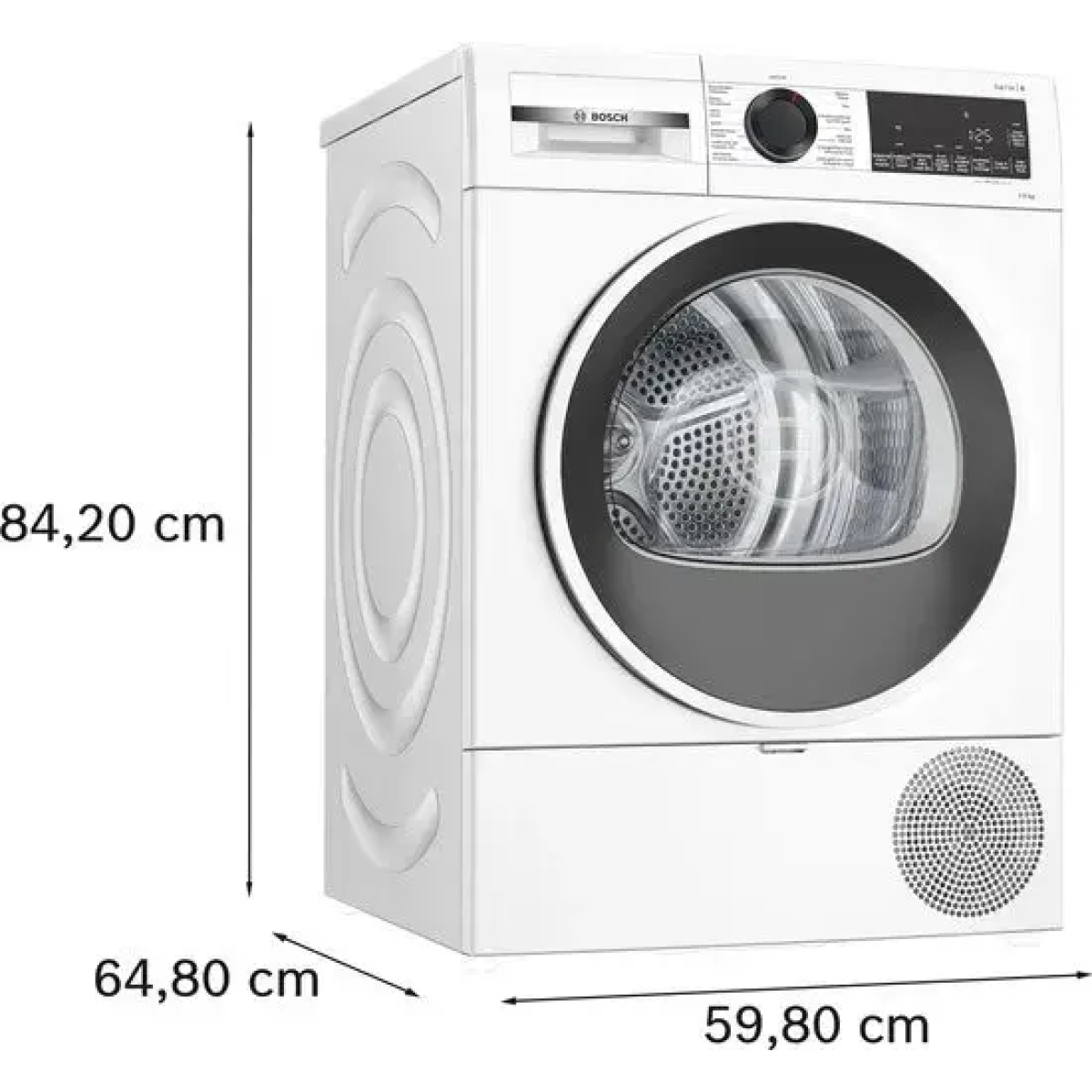 bosch wqg1320mfg serie 6, droogkast met warmtepomp, 8 kg