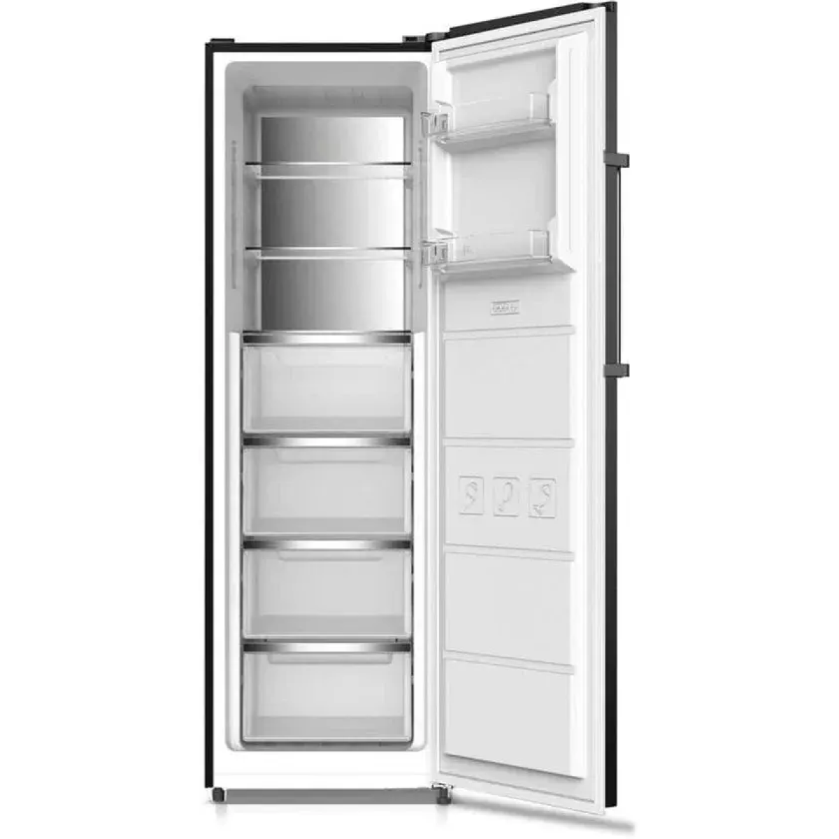 nextnorm nn282-1dvk-b – luxe nofrost vrieskast 282l | modern | black design