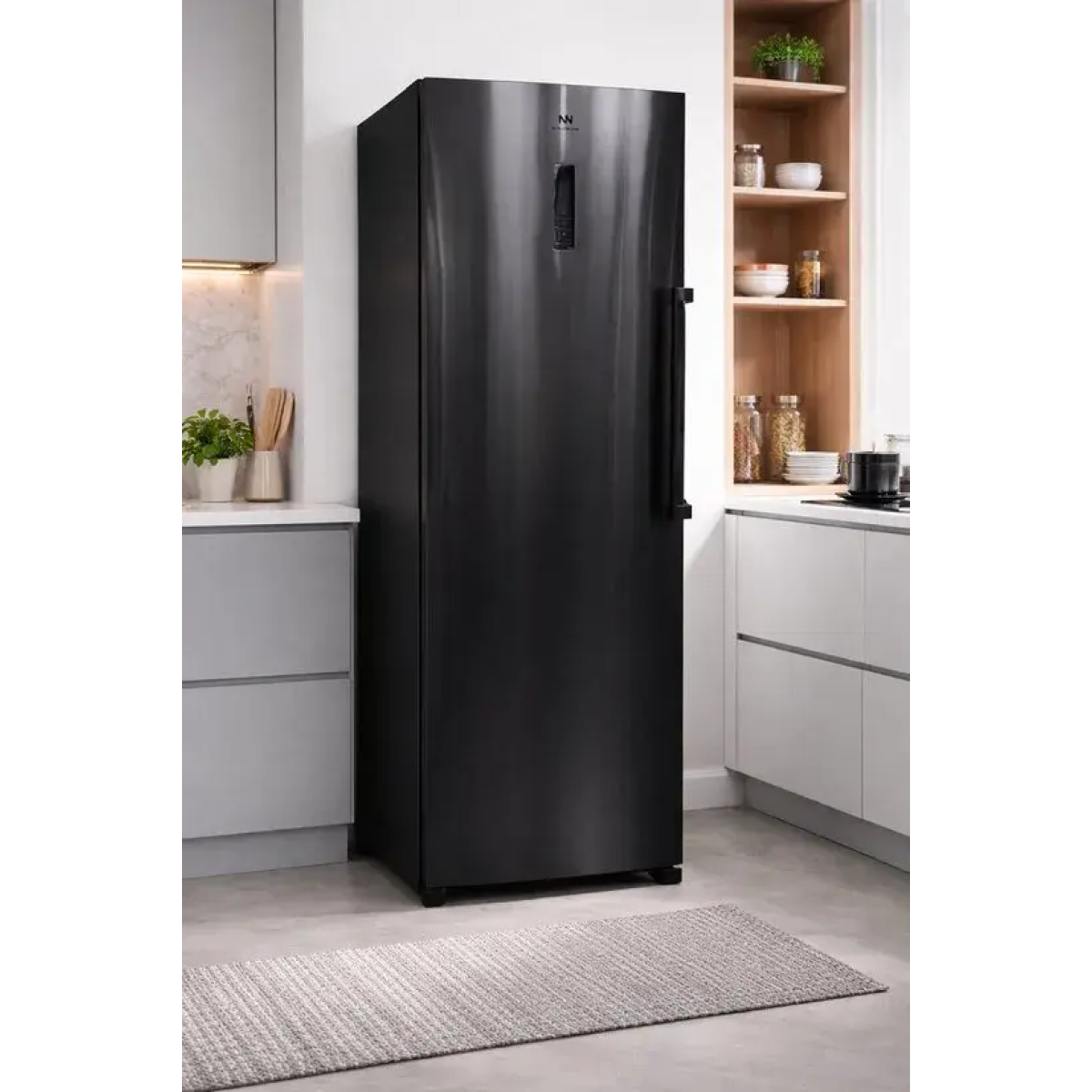 nextnorm nn282-1dvk-b – luxe nofrost vrieskast 282l | modern | black design