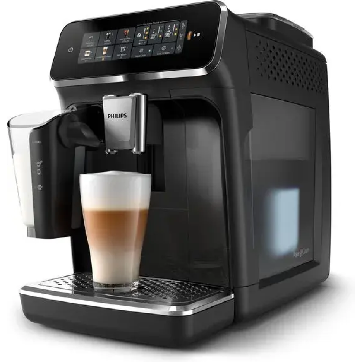 philips 3300 series lattego ep3341/50 - espressomachine - 5 soorten koffie + heet water - zwart / chroom - + aquaclean filter