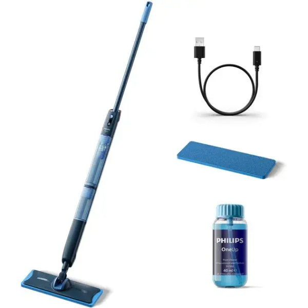 Philips OneUp Elektrische Dweil 5000 series XV5113/01 - Dweilsysteem - Vloerreiniger - Vuil water opzuigen - 2 standen - 70min dweilen - Geen emmer nodig