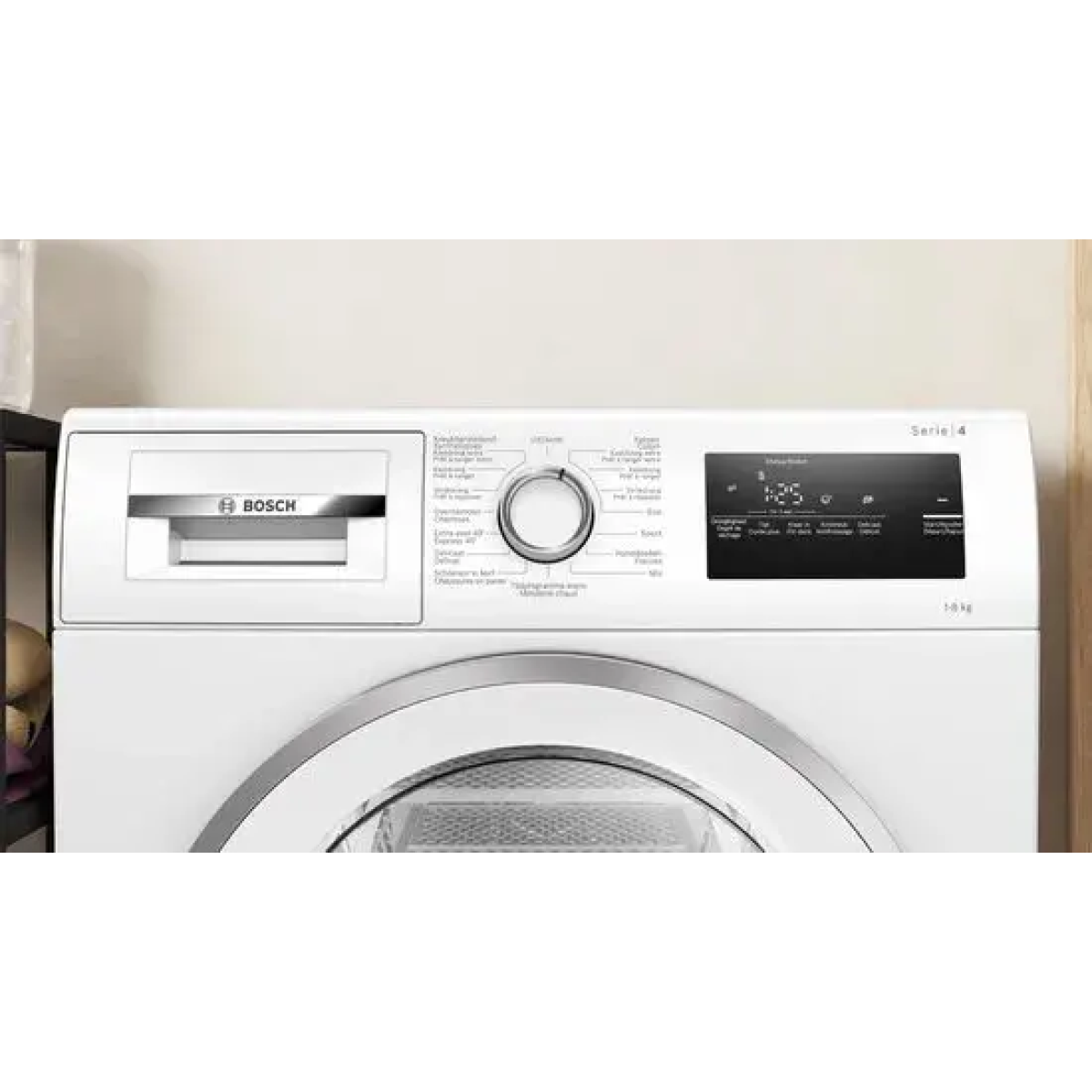 8 kg, 119kwh/100, 3:25h, 62db, easy clean filter, auto dry, wit