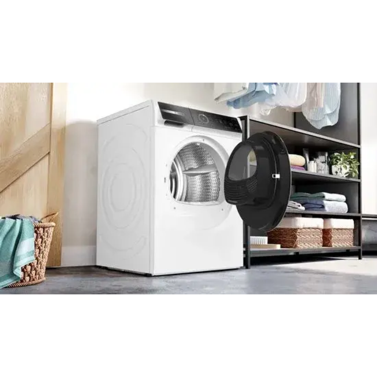 9 kg, 112 l, 850 w, 220-240 v, 50-60 hz, 10 a, 79 kwh, 1.45 m, condensatie, rechts, led, roestvrij staal, glazen venster, draaiknop/touch, home connect, 4:25, 57 db, r290, 1-24 uur, wit, 842 x 598 x 627 mm, 53.8 kg