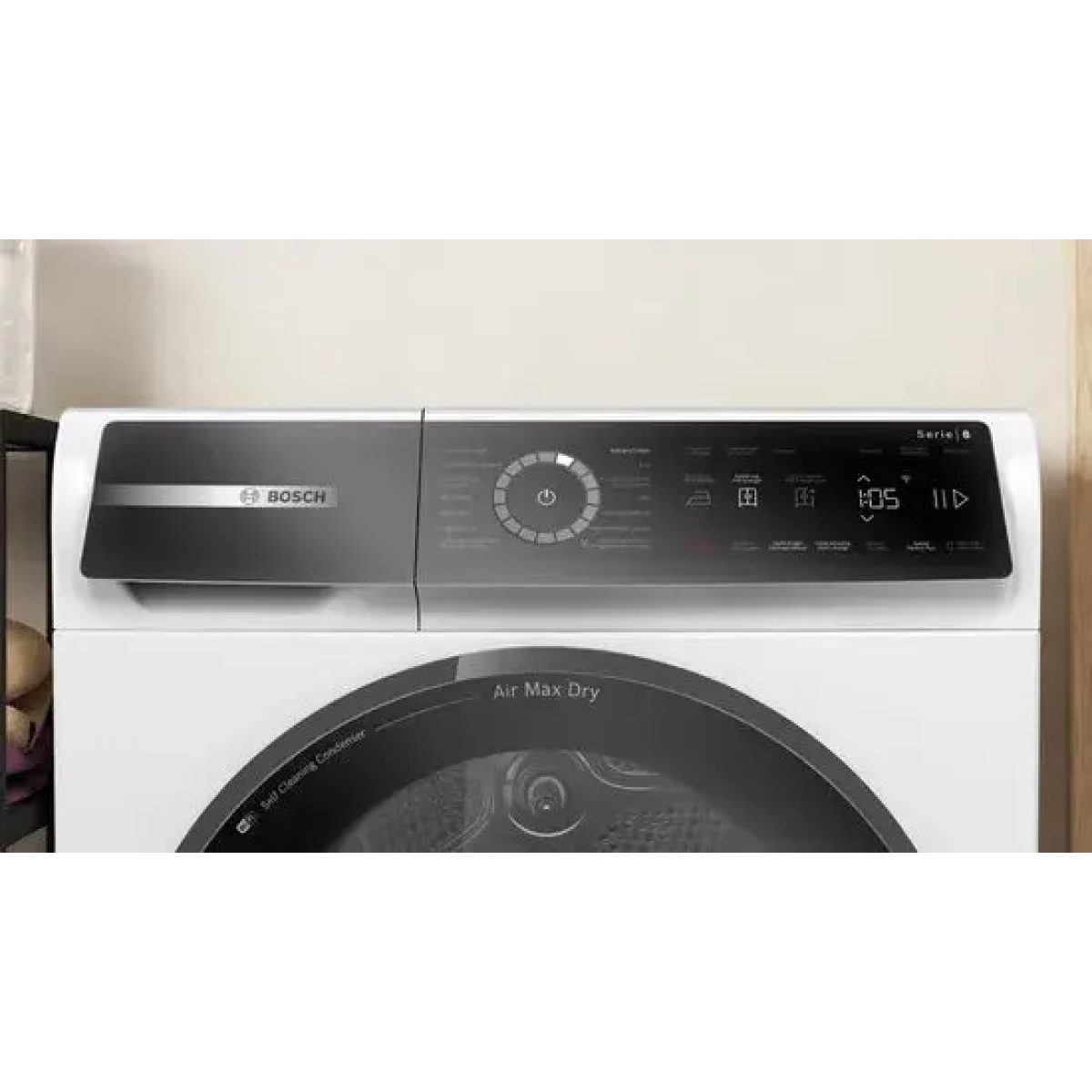 9 kg, 112 l, 850 w, 220-240 v, 50-60 hz, 10 a, 79 kwh, 1.45 m, condensatie, rechts, led, roestvrij staal, glazen venster, draaiknop/touch, home connect, 4:25, 57 db, r290, 1-24 uur, wit, 842 x 598 x 627 mm, 53.8 kg