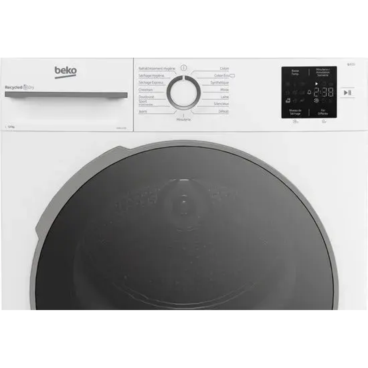 beko d0h11230 warmtepompdroger 12 kg franse display