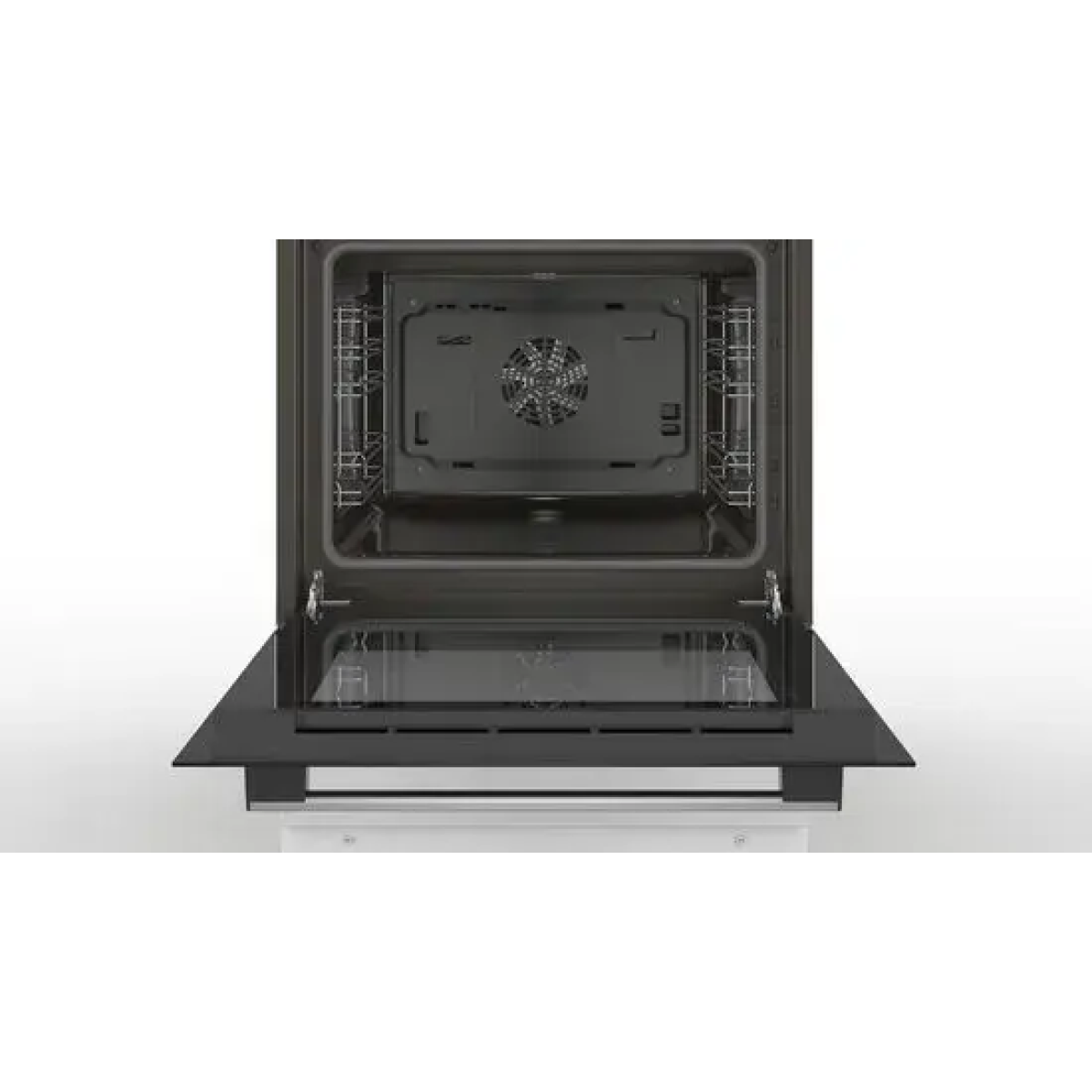 bosch serie 4 hkn31a020u, vrijstaand fornuis, wit, draaiknop, wit, boven voorzijde, metaal