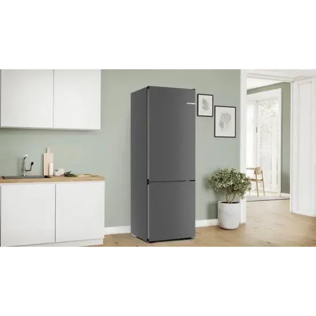 bosch serie 4 kgn49ocaf koel-vriescombinatie vrijstaand 440 l antraciet