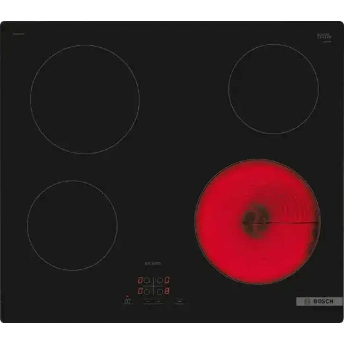 bosch serie 4 pke611ba2m kookplaat zwart ingebouwd 60 cm keramisch 4 zone(s)