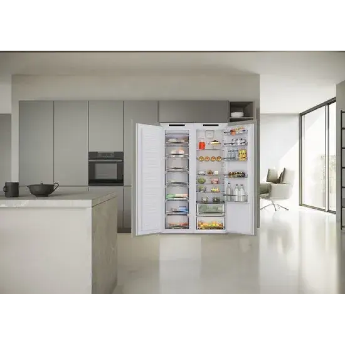haier hato 174 de no frost inbouwvriezer 178 cm sleepdeur systeem - e-200l
