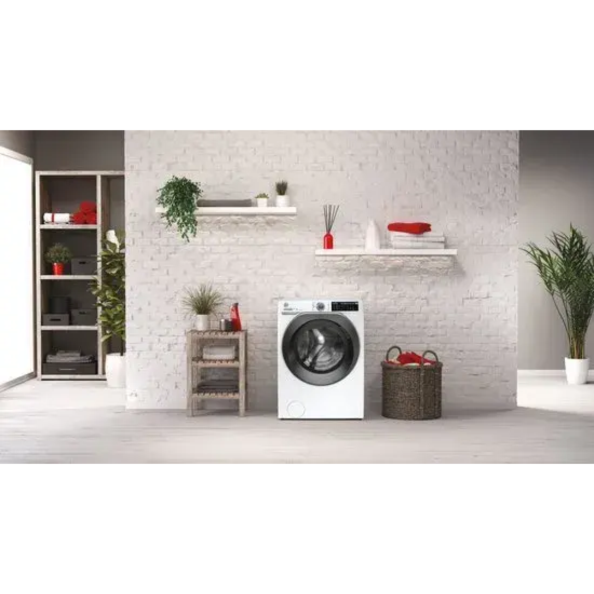 hoover hd 495ambs/1-s wasmachine – 9 kg – 1400 rpm – energieklasse a – stoomfunctie – wifi & app bediening